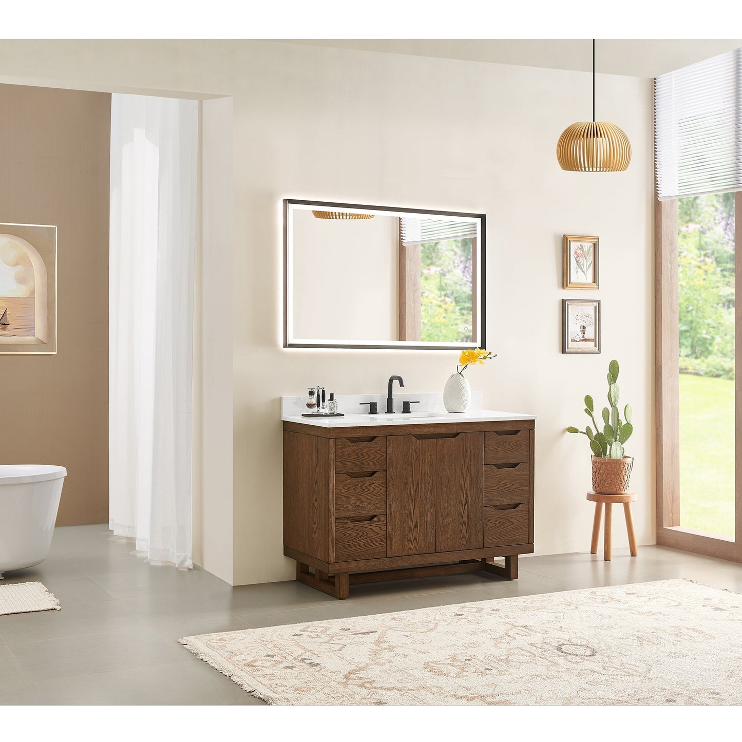 Altair Designs Mowry 36"/48"/60"/72" single/double vanity with top - 573036-BK-GW-NM Price