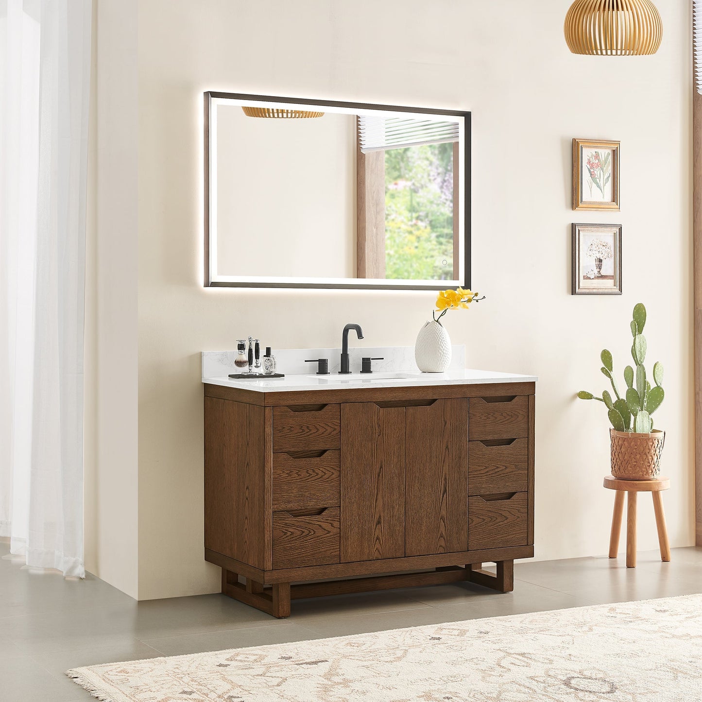 Altair Designs Mowry 36"/48"/60"/72" single/double vanity with top - 573036-BK-GW-NM Price