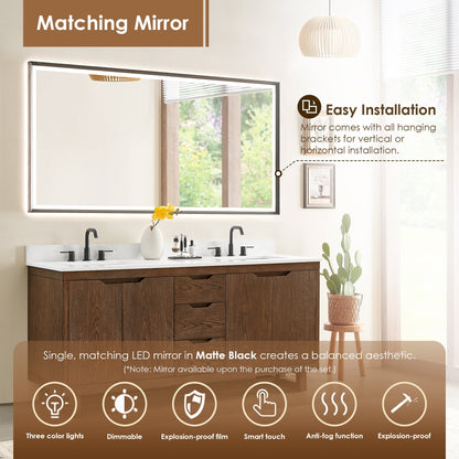 Altair Designs Mowry 36"/48"/60"/72" single/double vanity with top - 573036-BK-GW-NM Price