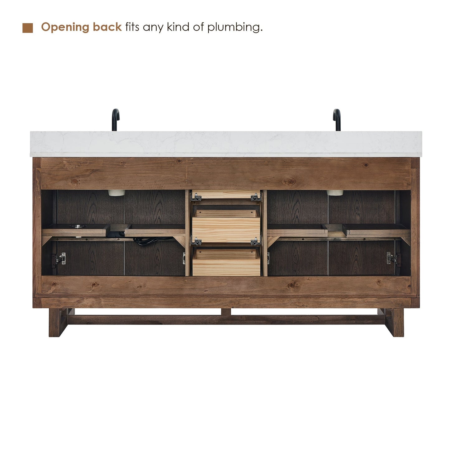 Altair Designs Mowry 36"/48"/60"/72" single/double vanity with top - 573036-BK-GW-NM Price