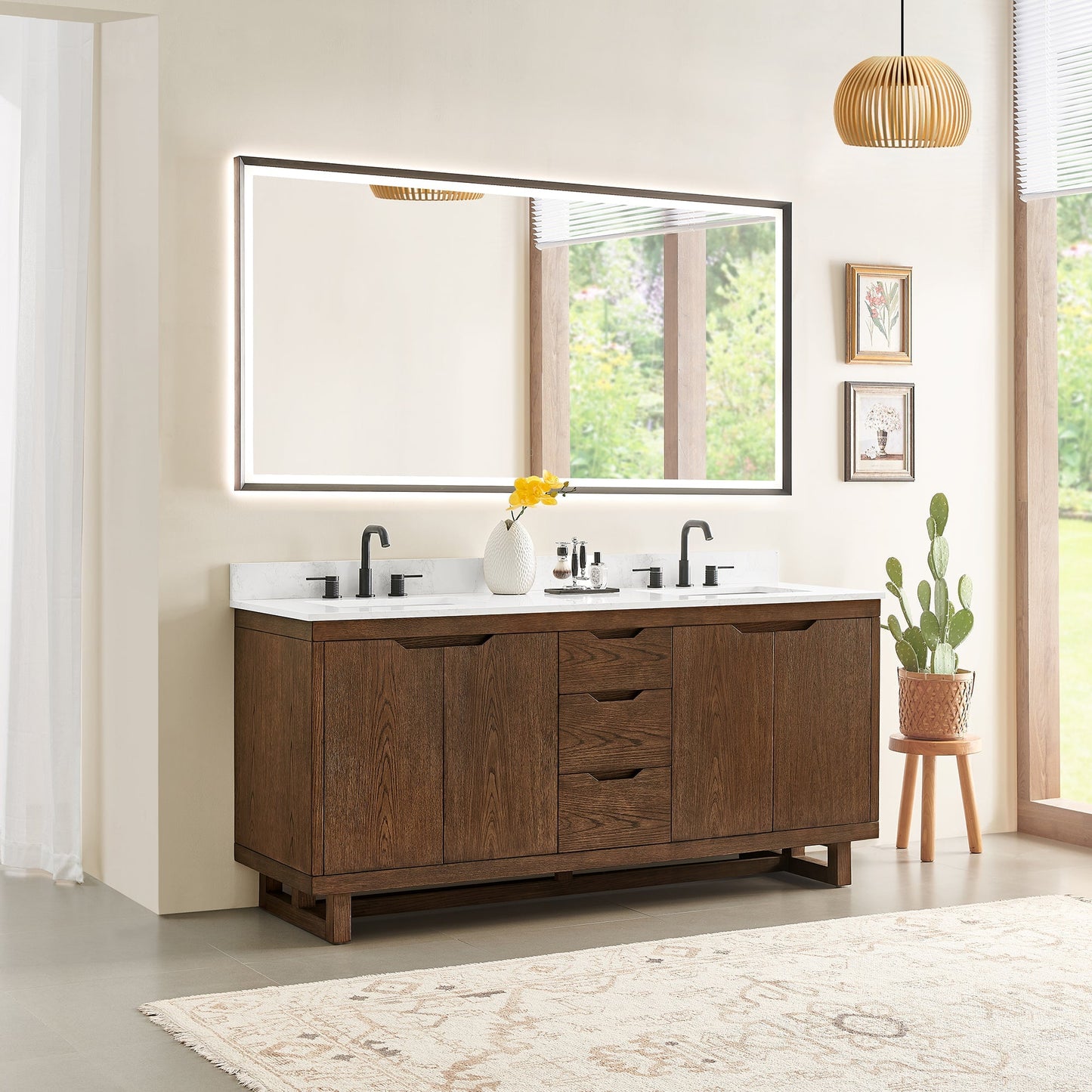 Altair Designs Mowry 36"/48"/60"/72" single/double vanity with top - 573036-BK-GW-NM Price