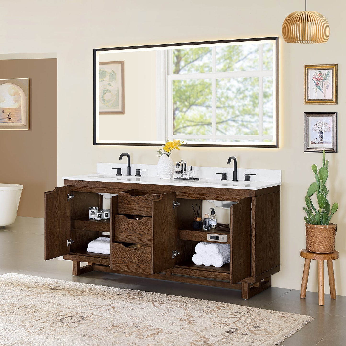 Altair Designs Mowry 36"/48"/60"/72" single/double vanity with top - 573036-BK-GW-NM Price