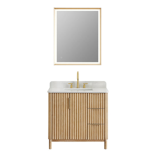 Altair Designs Sierra 36" single vanity with top - 575036-WL-GW-NM