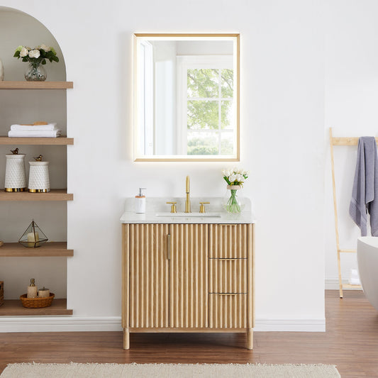 Altair Designs Sierra 36" single vanity with top - 575036-WL-GW-NM