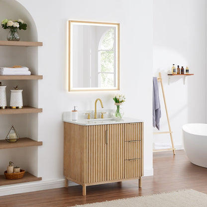 Altair Designs Sierra 36" single vanity with top - 575036-WL-GW-NM