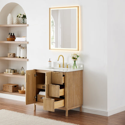 Altair Designs Sierra 36" single vanity with top - 575036-WL-GW-NM