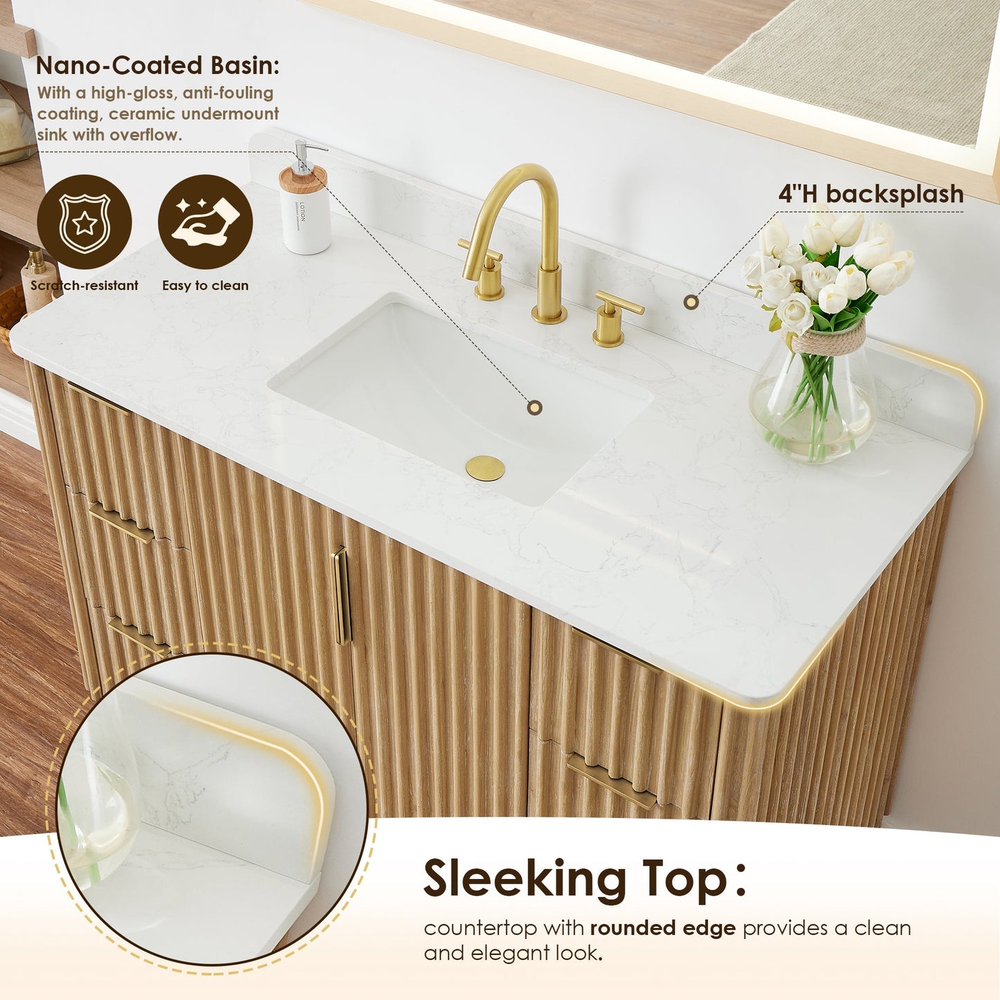 Altair Designs Sierra 48" single vanity with top - 575048-WL-GW-NM Price