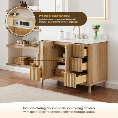 Altair Designs Sierra 48" single vanity with top - 575048-WL-GW-NM Price