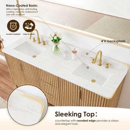 Altair Designs Sierra 72" double vanity with top - 575072-WL-GW-NM Price