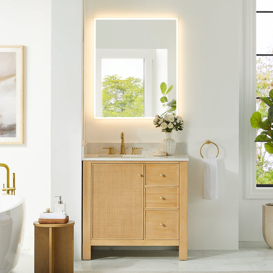 Altair Designs Cedar 36"/48"/60"/72" single/double vanity with top - 576036-NW-GW-NM