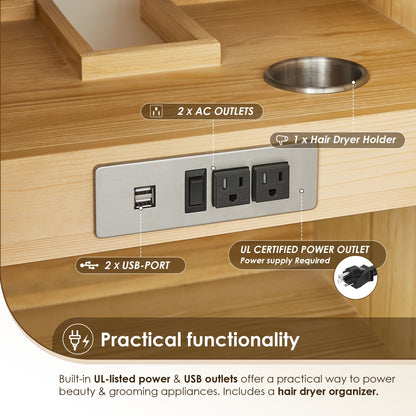 Altair Designs Cedar 36"/48"/60"/72" single/double vanity with top - 576036-NW-GW-NM