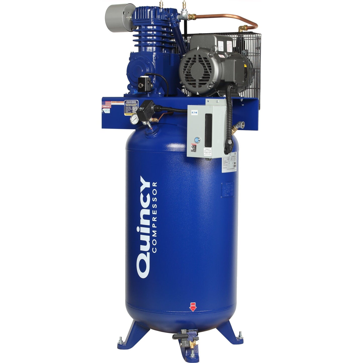 Quincy QT Max Air Compressor 7.5 HP 80 Gallon Two Stage Single Phase 230V New - 2020040726