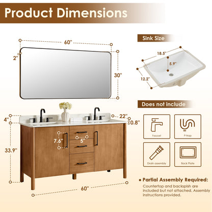 Altair Designs Velora 36"/48"/60"/72" single/double vanity with top - 578036-MB-GW-NM