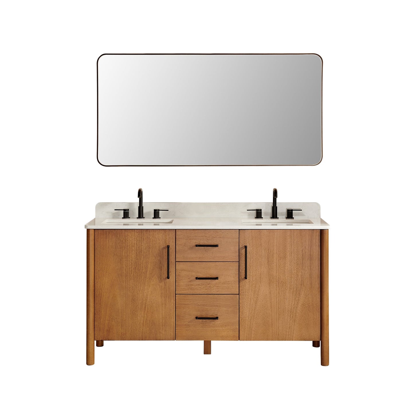 Altair Designs Velora 36"/48"/60"/72" single/double vanity with top - 578036-MB-GW-NM