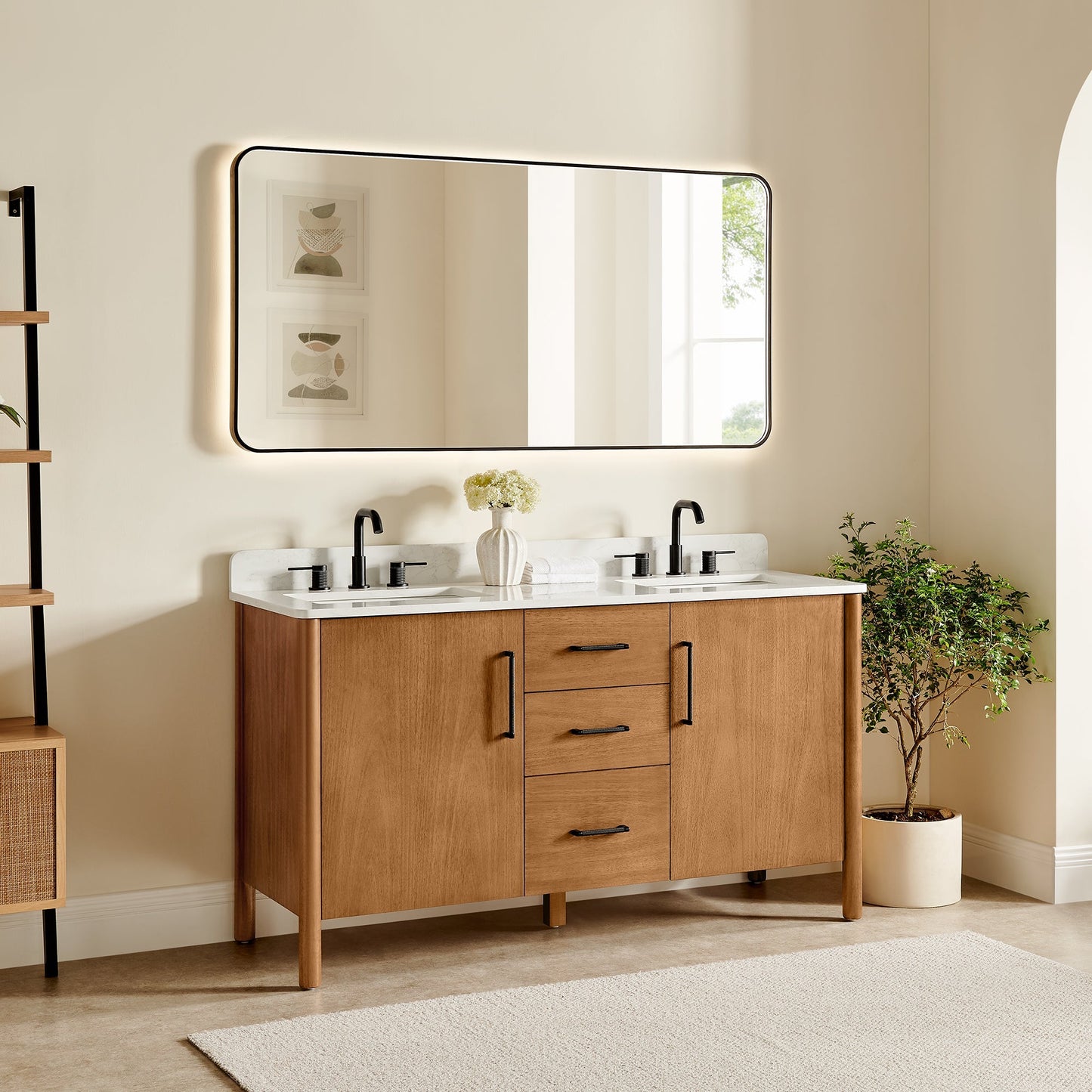 Altair Designs Velora 36"/48"/60"/72" single/double vanity with top - 578036-MB-GW-NM