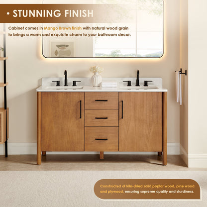 Altair Designs Velora 36"/48"/60"/72" single/double vanity with top - 578036-MB-GW-NM