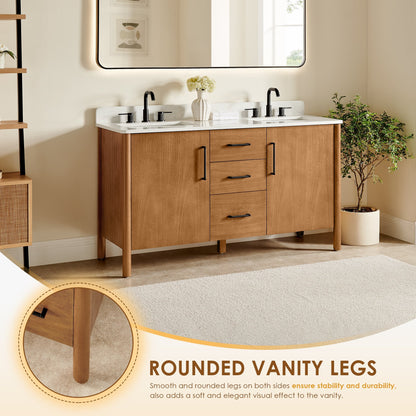 Altair Designs Velora 36"/48"/60"/72" single/double vanity with top - 578036-MB-GW-NM