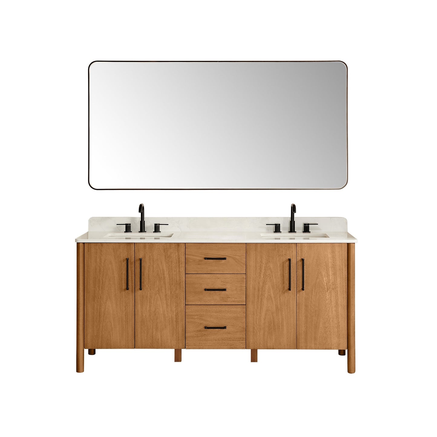 Altair Designs Velora 36"/48"/60"/72" single/double vanity with top - 578036-MB-GW-NM