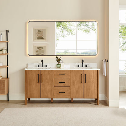 Altair Designs Velora 36"/48"/60"/72" single/double vanity with top - 578036-MB-GW-NM