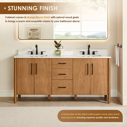 Altair Designs Velora 36"/48"/60"/72" single/double vanity with top - 578036-MB-GW-NM