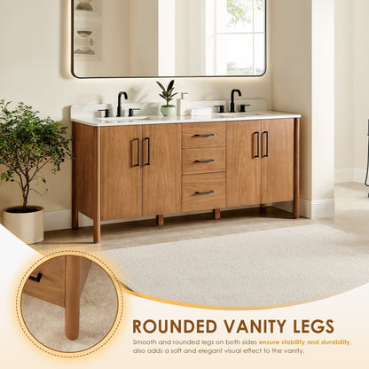 Altair Designs Velora 36"/48"/60"/72" single/double vanity with top - 578036-MB-GW-NM