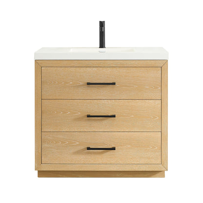 Altair Designs Sigrid 36"/48"/60"/72" single/double vanity with top - 579036-WO-WH-NM