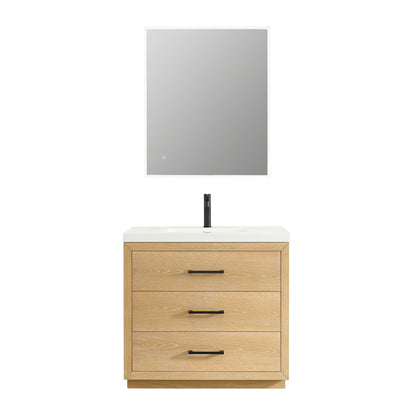 Altair Designs Sigrid 36"/48"/60"/72" single/double vanity with top - 579036-WO-WH-NM