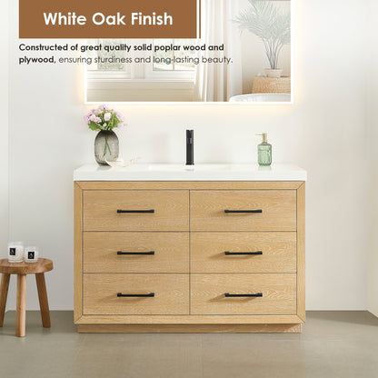 Altair Designs Sigrid 36"/48"/60"/72" single/double vanity with top - 579036-WO-WH-NM