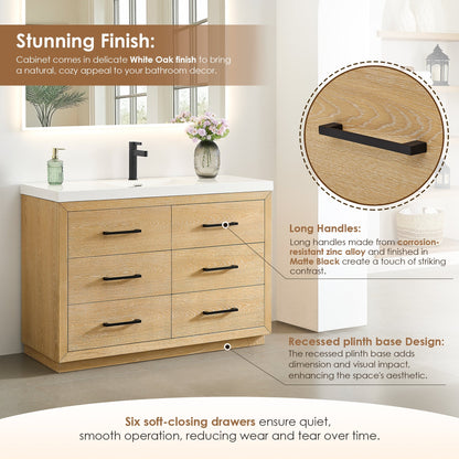 Altair Designs Sigrid 36"/48"/60"/72" single/double vanity with top - 579036-WO-WH-NM