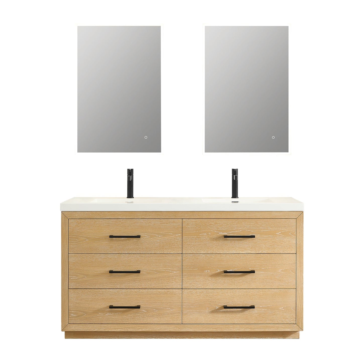 Altair Designs Sigrid 36"/48"/60"/72" single/double vanity with top - 579036-WO-WH-NM