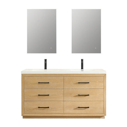 Altair Designs Sigrid 36"/48"/60"/72" single/double vanity with top - 579036-WO-WH-NM