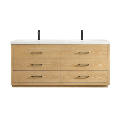 Altair Designs Sigrid 36"/48"/60"/72" single/double vanity with top - 579036-WO-WH-NM