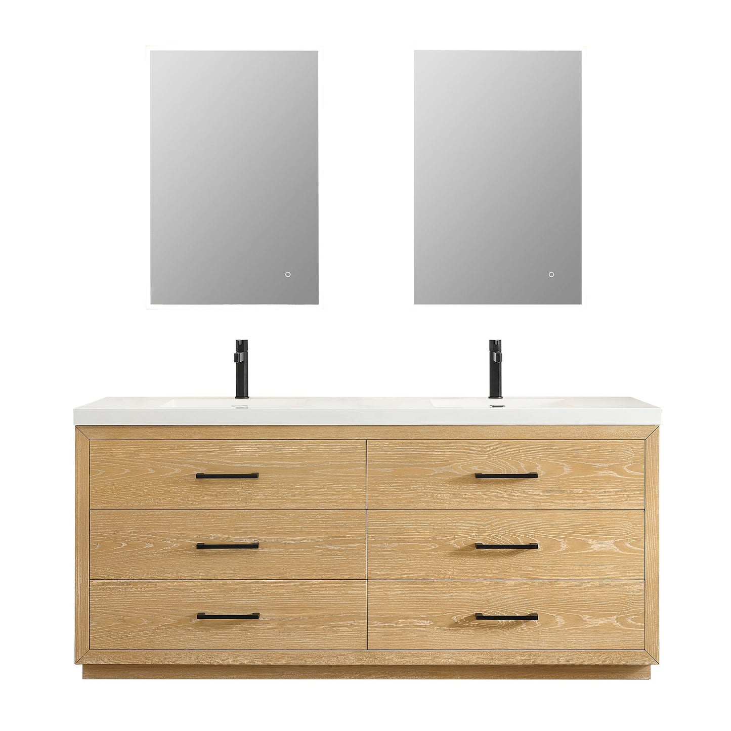 Altair Designs Sigrid 36"/48"/60"/72" single/double vanity with top - 579036-WO-WH-NM