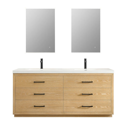 Altair Designs Sigrid 36"/48"/60"/72" single/double vanity with top - 579036-WO-WH-NM