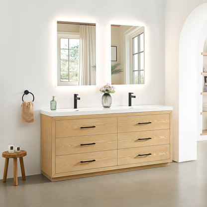 Altair Designs Sigrid 36"/48"/60"/72" single/double vanity with top - 579036-WO-WH-NM