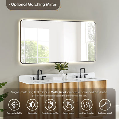 Altair Designs Clayton 72" double vanity with top - 580072-WL-GW-NM