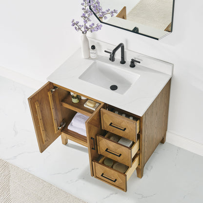 Altair Designs Clara 36"/48"/60"/72" single/double vanity with top - 587036-WB-CTQ-NM