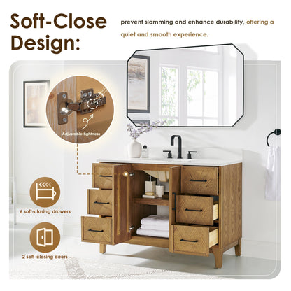 Altair Designs Clara 36"/48"/60"/72" single/double vanity with top - 587036-WB-CTQ-NM