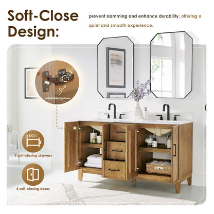 Altair Designs Clara 36"/48"/60"/72" single/double vanity with top - 587036-WB-CTQ-NM