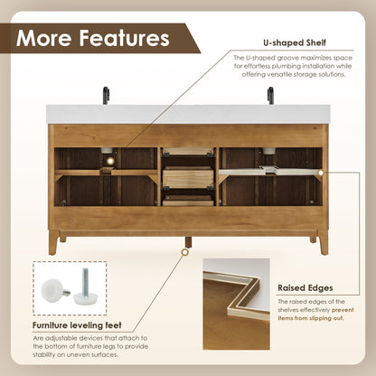 Altair Designs Clara 36"/48"/60"/72" single/double vanity with top - 587036-WB-CTQ-NM