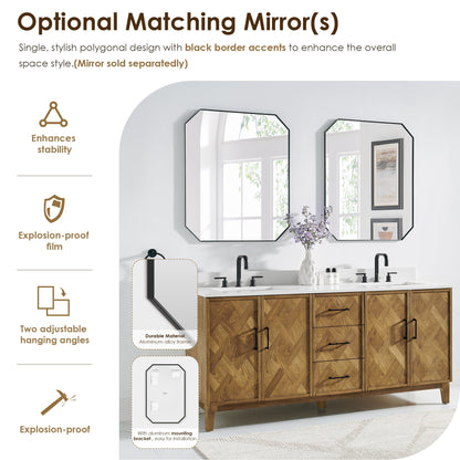 Altair Designs Clara 36"/48"/60"/72" single/double vanity with top - 587036-WB-CTQ-NM