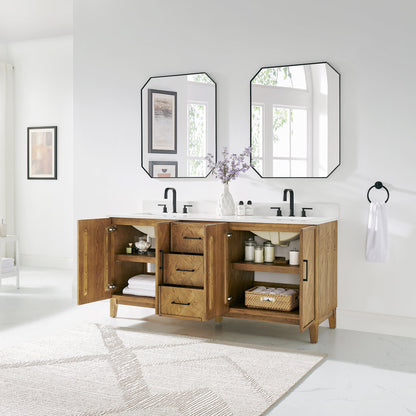 Altair Designs Clara 36"/48"/60"/72" single/double vanity with top - 587036-WB-CTQ-NM