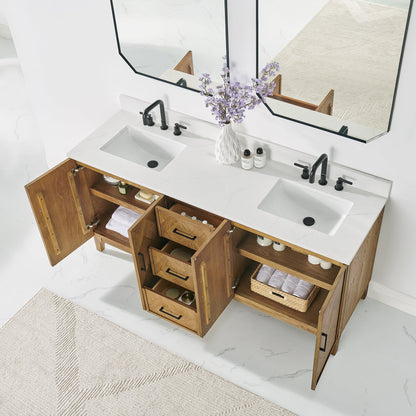 Altair Designs Clara 36"/48"/60"/72" single/double vanity with top - 587036-WB-CTQ-NM
