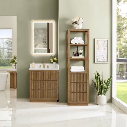 Altair Designs Navan 30"/36"/48"/60"/72" single/double vanity with top - 588030-WB-GW-NM