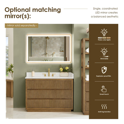 Altair Designs Navan 30"/36"/48"/60"/72" single/double vanity with top - 588030-WB-GW-NM