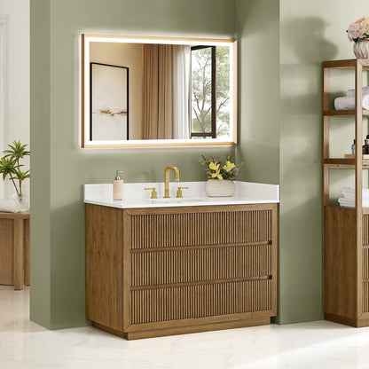 Altair Designs Navan 30"/36"/48"/60"/72" single/double vanity with top - 588030-WB-GW-NM