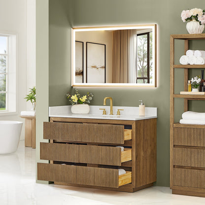 Altair Designs Navan 30"/36"/48"/60"/72" single/double vanity with top - 588030-WB-GW-NM