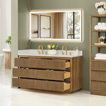 Altair Designs Navan 30"/36"/48"/60"/72" single/double vanity with top - 588030-WB-GW-NM
