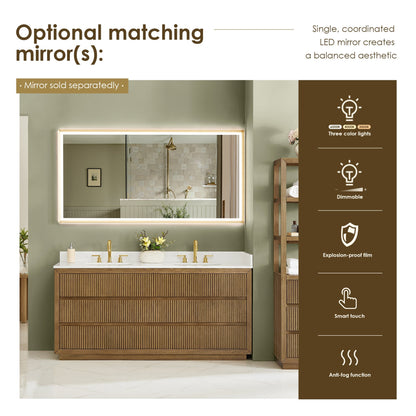 Altair Designs Navan 30"/36"/48"/60"/72" single/double vanity with top - 588030-WB-GW-NM