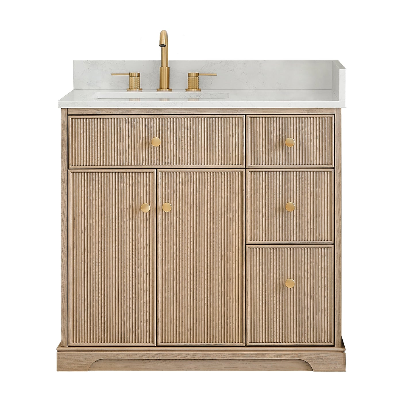 Altair Designs Barnett 36"/48"/60“/72" single/double vanity with top - 589036-NK-GW-NM